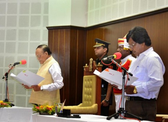 Naresh Jamatia takes oath as new minister